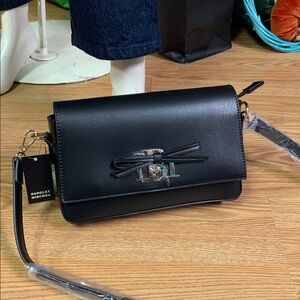 Badgley Mischka crossbody Bow new Elegant Black Women's Bag